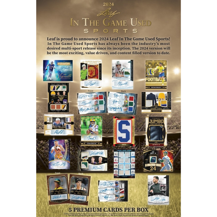 2024 Leaf in the Game Used Sports Hobby Box