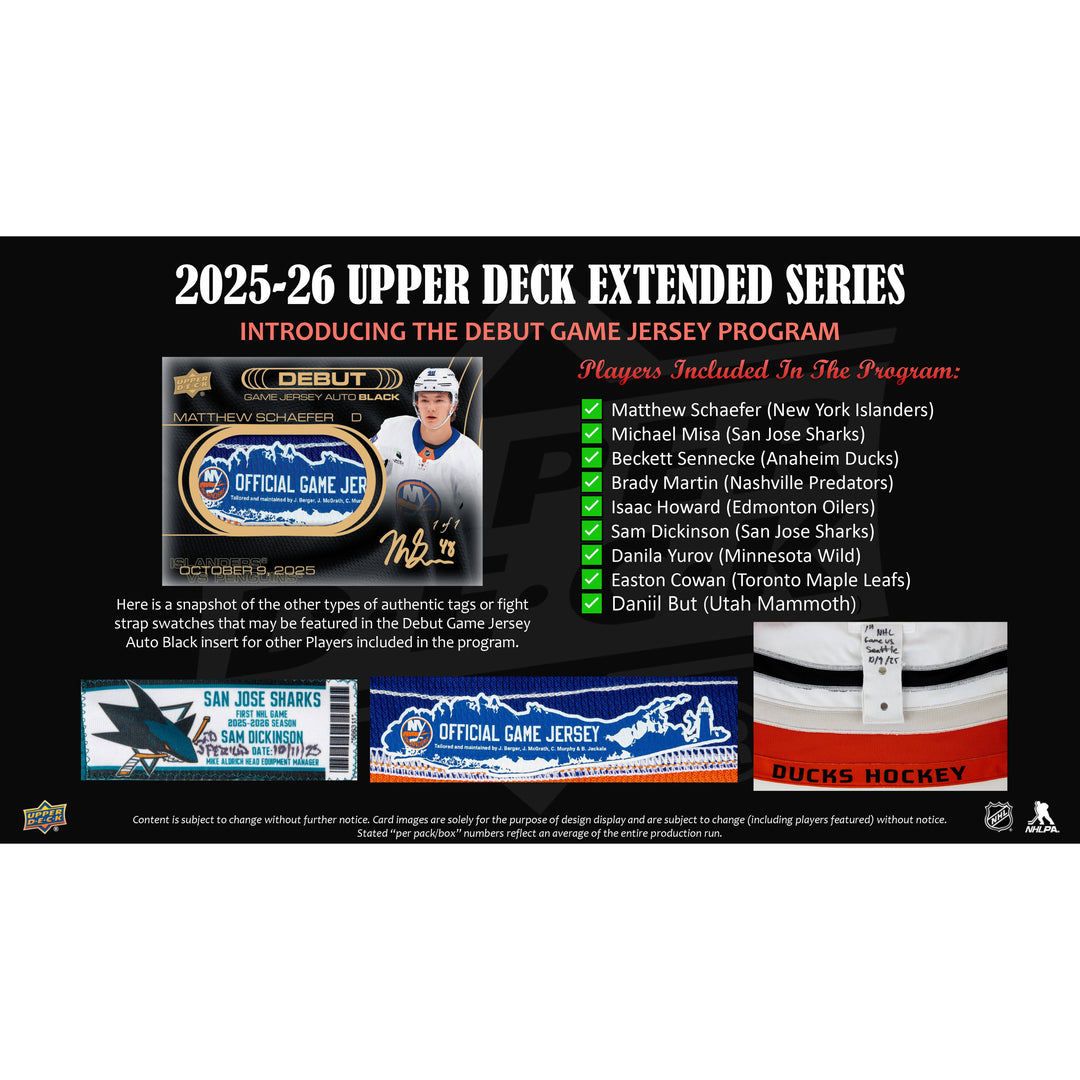 2025-26 Upper Deck Extended Series Hobby Box