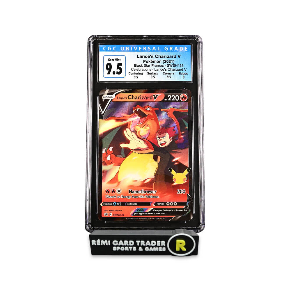 POKÉMON 2021 LANCE'S CHARIZARD V (BLACK STAR PROMOS) #SWSH133 CGC GEM MT 9.5