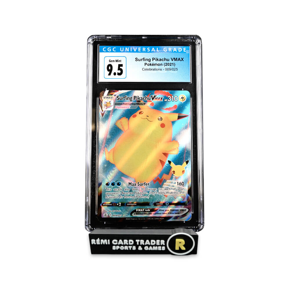 POKÉMON 2021 SURFING PIKACHU VMAX (CELEBRATIONS) #009 CGC GEM MINT 9.5