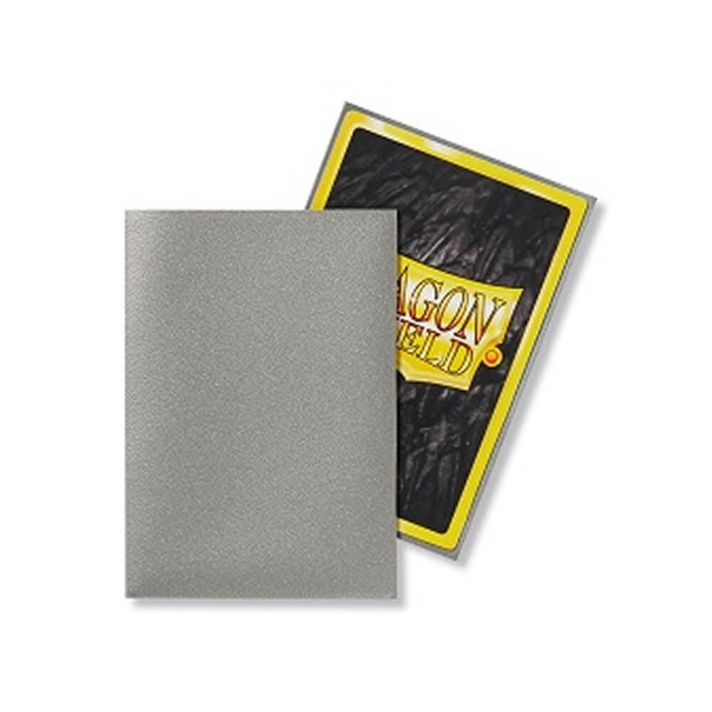 Dragon Shield - Dual Japanese Size Sleeves - Matte Silver - 60ct