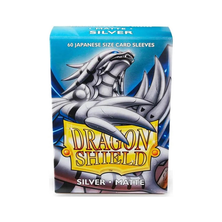 Dragon Shield - Dual Japanese Size Sleeves - Matte Silver - 60ct