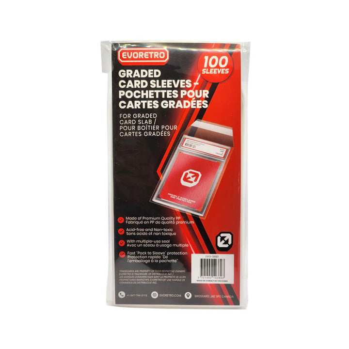 Sleeves EVORETRO Pour Cartes Gradées - Paquet De 100