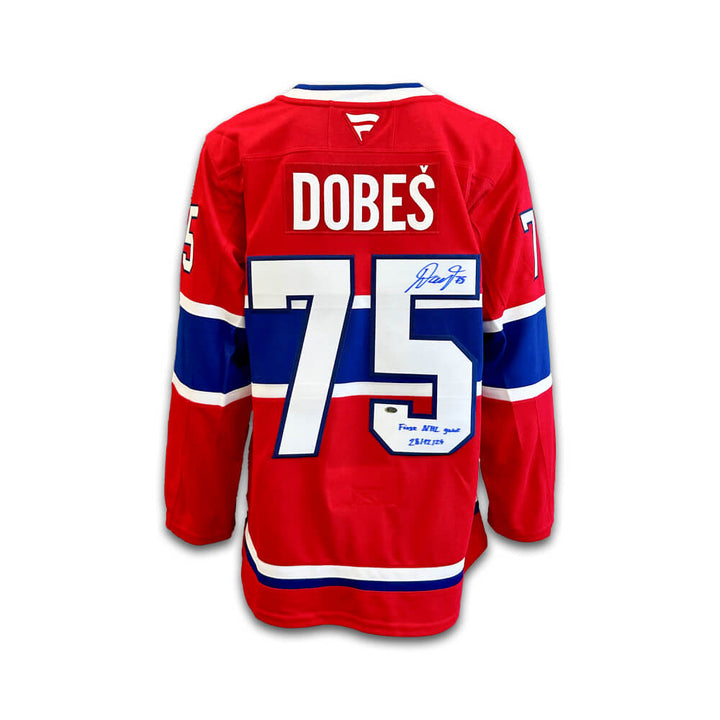 Official Autographed Fanatics Jersey - Jakub Dobes