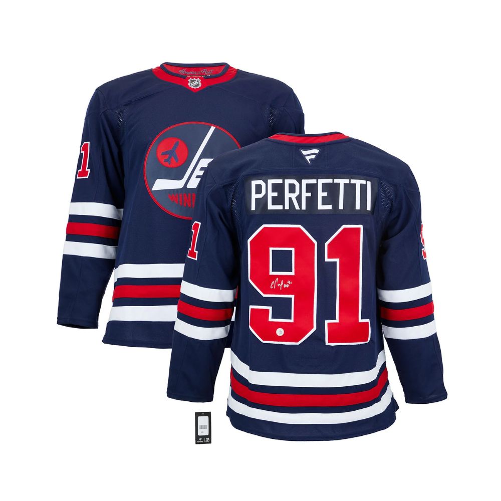 Official Autographed Fanatics Retro Jersey - Cole Perfetti