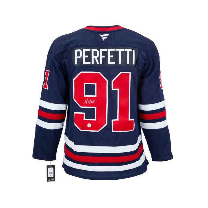 Official Autographed Fanatics Retro Jersey - Cole Perfetti