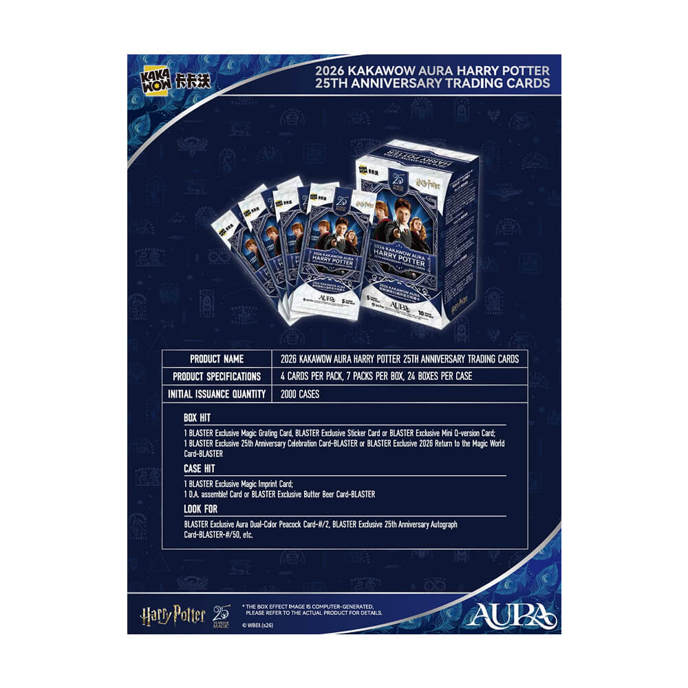 2026 Kakawow Aura - Harry Potter Collectible Cards - 25th Anniversary - Blaster Box