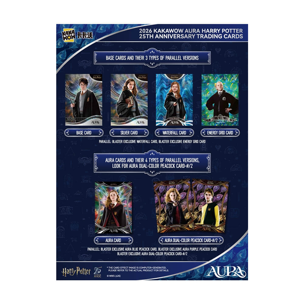 2026 Kakawow Aura - Harry Potter Collectible Cards - 25th Anniversary - Blaster Box