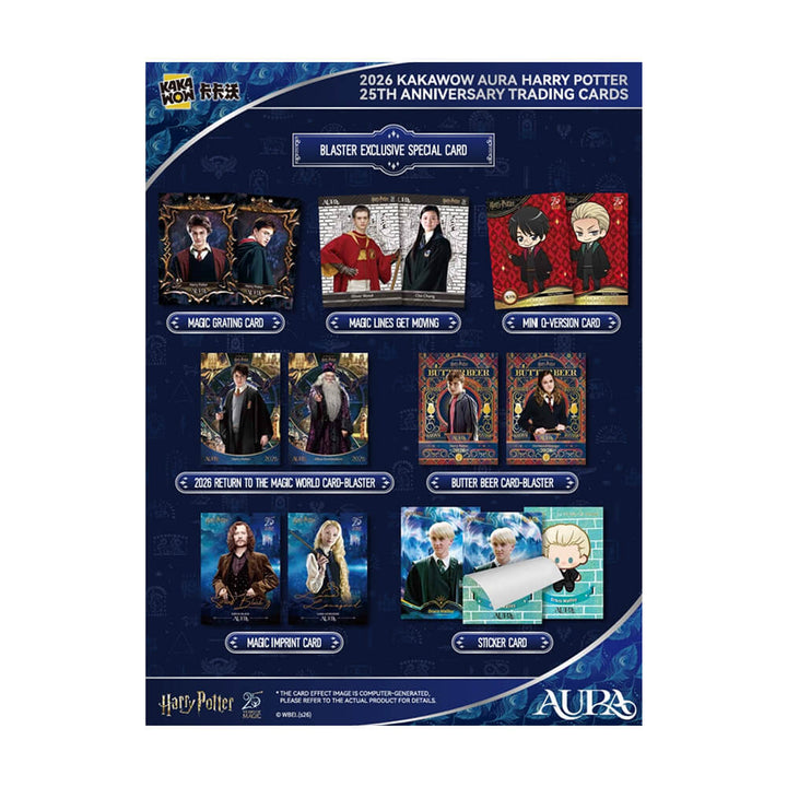 2026 Kakawow Aura - Harry Potter Collectible Cards - 25th Anniversary - Blaster Box