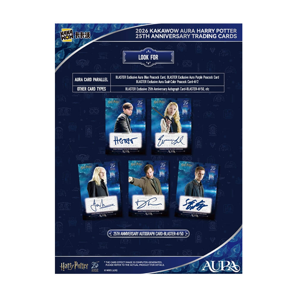 2026 Kakawow Aura - Harry Potter Collectible Cards - 25th Anniversary - Blaster Box