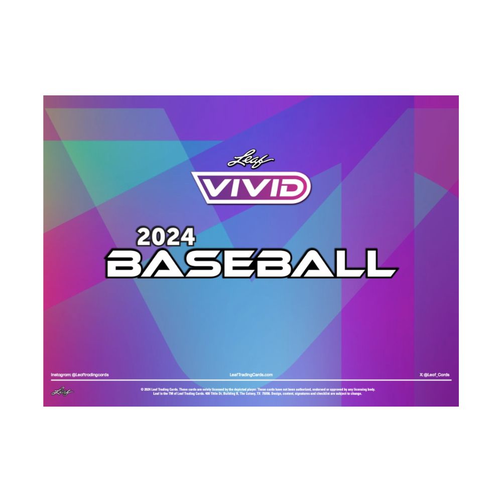 2024 Leaf Vivid Baseball Hobby Box