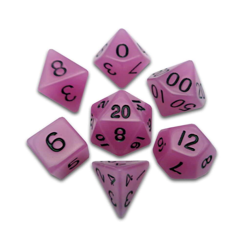 Set of 7 acrylic dice 16mm