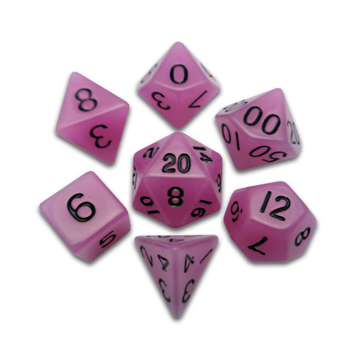 Set of 7 acrylic dice 16mm