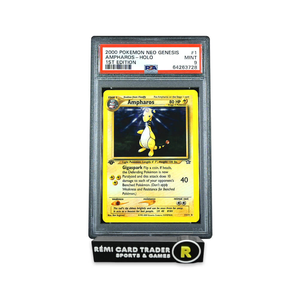 POKÉMON 2000 AMPHAROS (NEO GENESIS 1ST EDITION) #1 PSA MINT 9