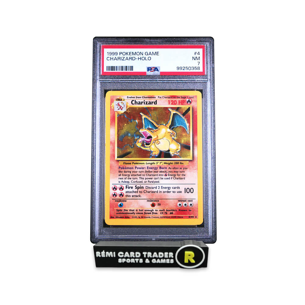 POKÉMON 1999 CHARIZARD (POKEMON GAME) #4 PSA NM 7