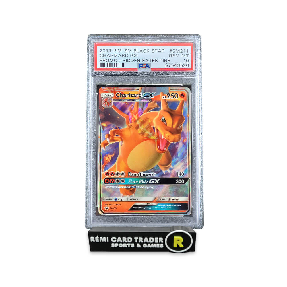 POKÉMON 2019 CHARIZARD GX (BLACK STAR PROMO) #SM211 PSA GEM MT 10