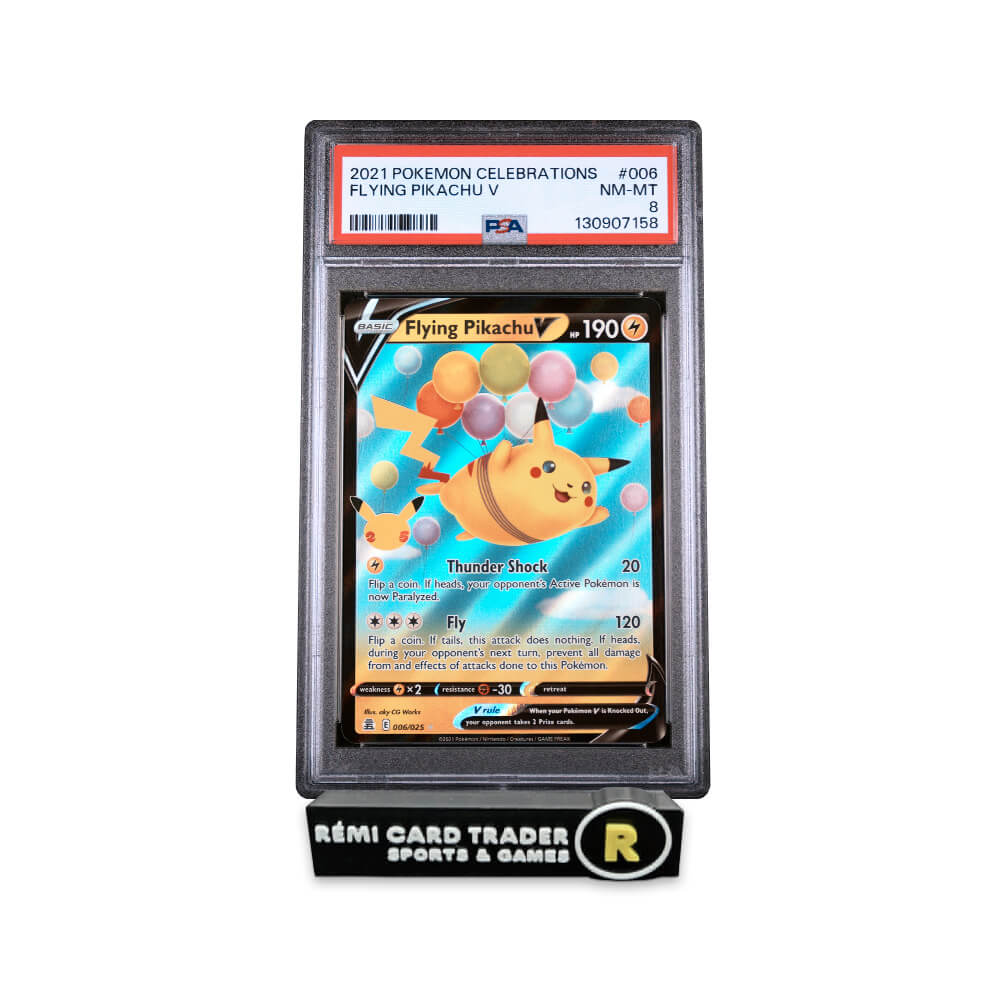 POKÉMON 2021 FLYING PIKACHU V (CELEBRATIONS) #006 PSA NM-MT 8