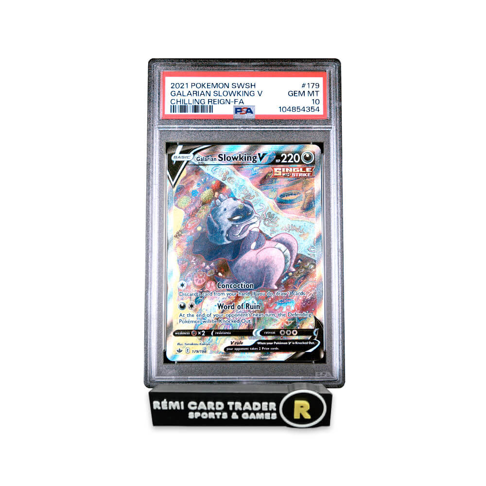 POKÉMON 2021 GALARIAN SLOWKING V (CHILLING REIGN) #179 PSA GEM MT 10