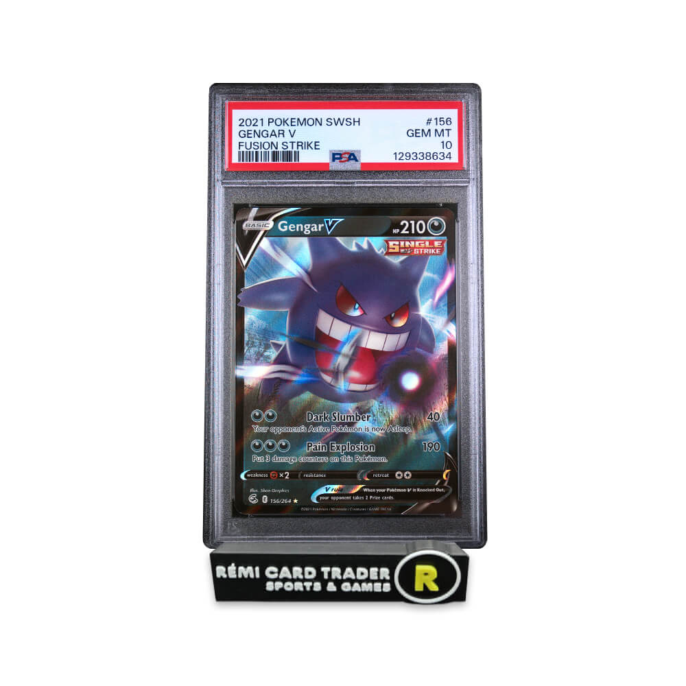 POKÉMON 2021 GENGAR V (FUSION STRIKE) #156 PSA GEM MT 10