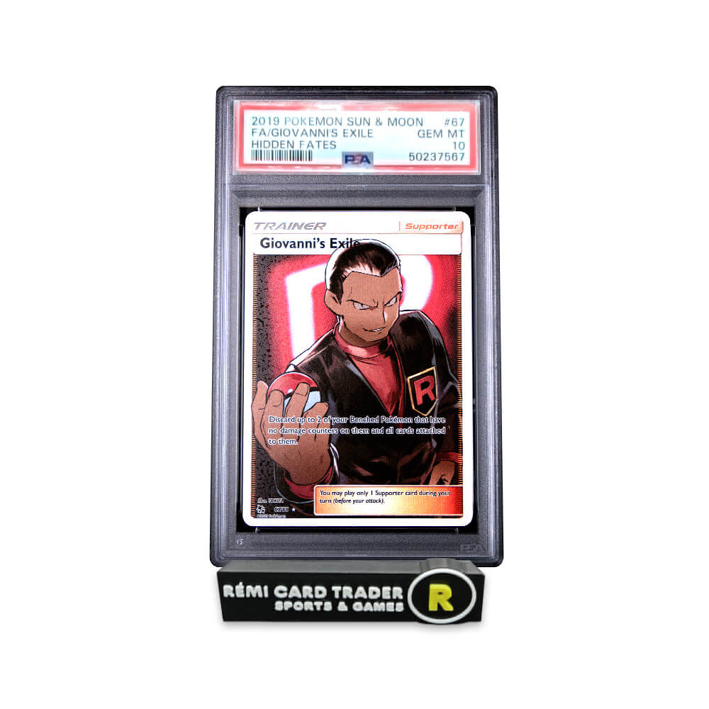 POKÉMON 2019 GIOVANNI'S EXILE (SUN & MOON HIDDEN FATES) #67 PSA GEM MT 10