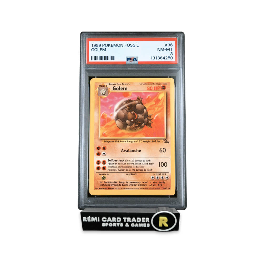 POKÉMON 1999 GOLEM (POKEMON FOSSIL) #36 PSA NM-MT 8