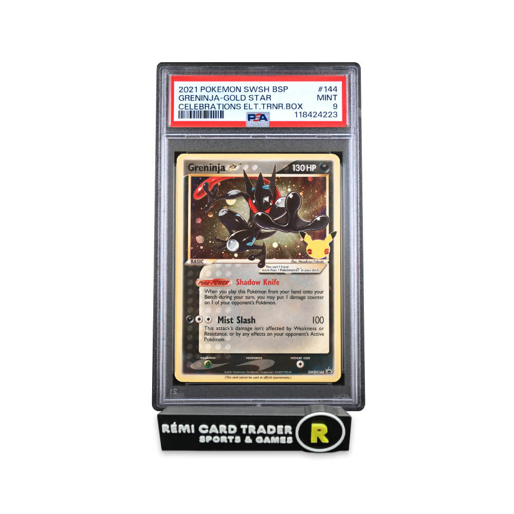 POKÉMON 2021 GRENINJA GOLD STAR (BLACK STAR PROMO) #SWSH144 PSA MINT 9