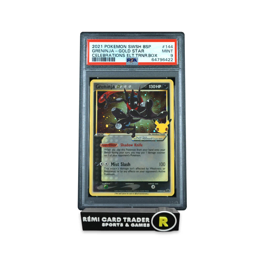 POKÉMON 2021 GRENINJA GOLD STAR (BLACK STAR PROMO) #SWSH144 PSA MINT 9
