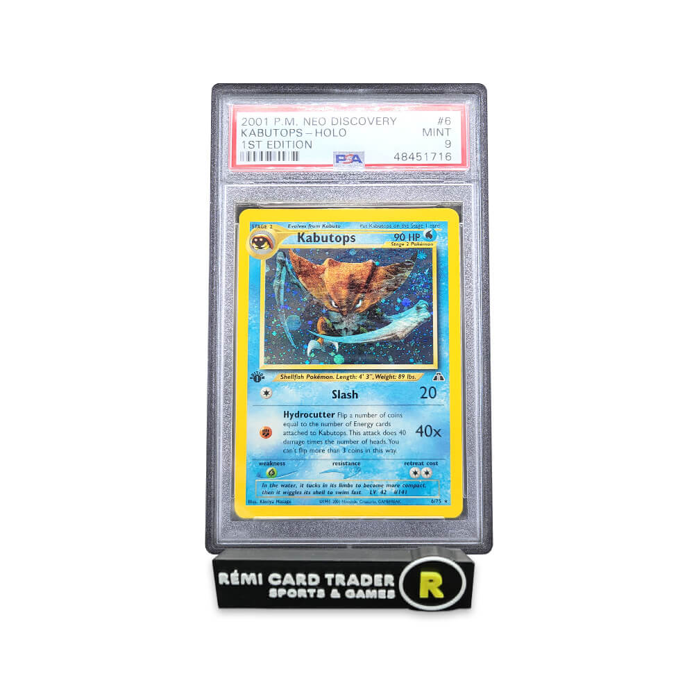 POKÉMON 2001 KABUTOPS (NEO DISCOVERY 1ST EDITION) #6 PSA MINT 9