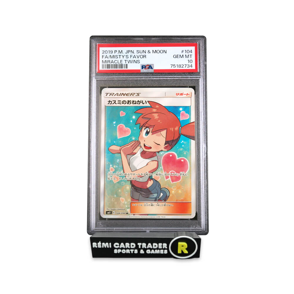 POKÉMON 2019 MISTY'S FAVOR (JAPANESE SUN & MOON MIRACLE TWINS) #104 PSA GEM MT 10