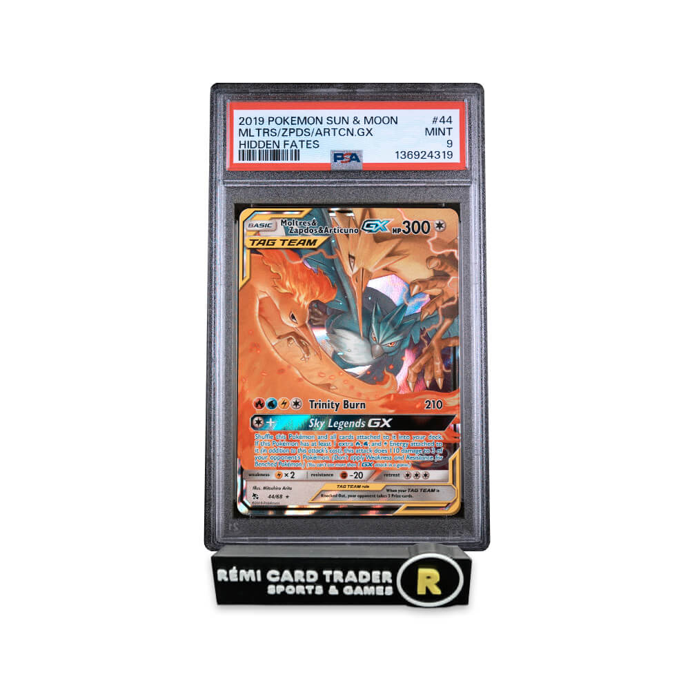 POKÉMON 2019 MOLTRES & ZAPDOS & ARTICUNO (HIDDEN FATES) #44 PSA MINT 9