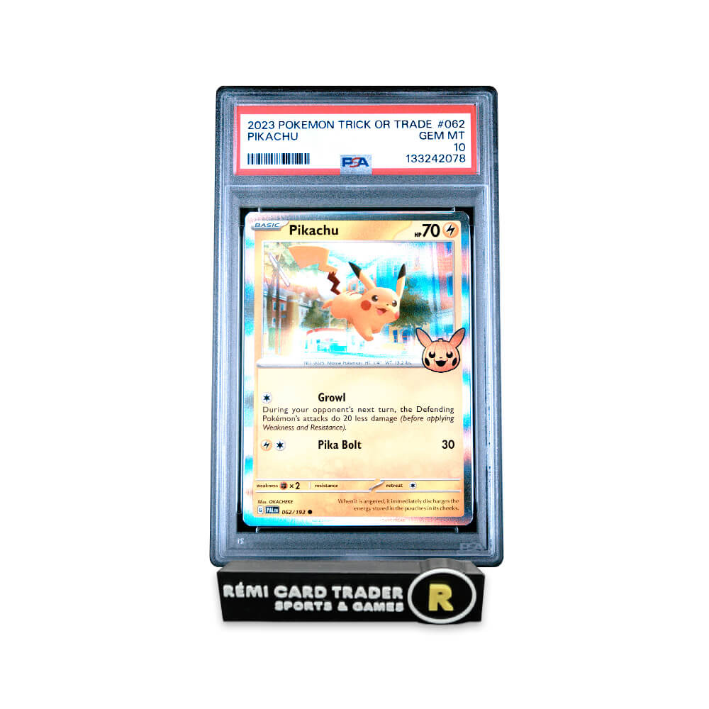 POKÉMON 2023 PIKACHU (TRICK OR TRADE) #062 PSA GEM MT 10
