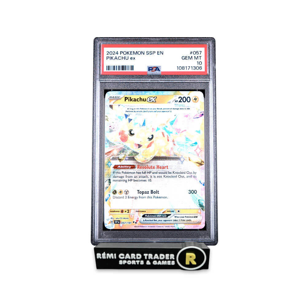 POKÉMON 2024 PIKACHU EX (SURGING SPARKS) #057 PSA GEM MT 10