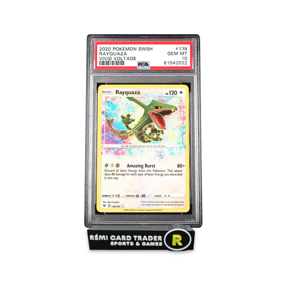 POKÉMON 2020 RAYQUAZA (VIVID VOLTAGE) #138 PSA GEM MT 10