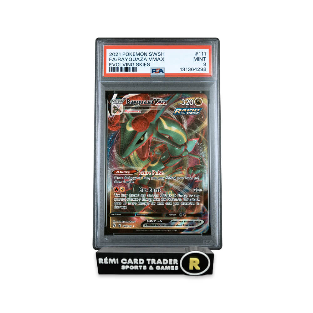POKÉMON 2021 RAYQUAZA VMAX (SWORD & SHIELD EVOLVING SKIES) #111 PSA MINT 9