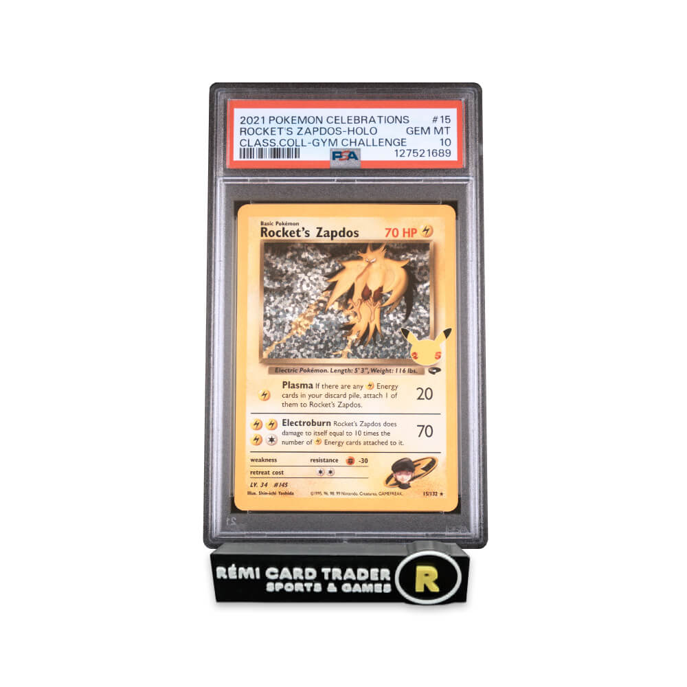POKÉMON 2021 ROCKET'S ZAPDOS (CELEBRATIONS CLASSIC COLLECTION) #15 PSA GEM MT 10