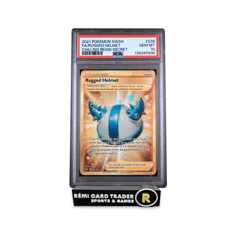 POKÉMON 2021 RUGGED HELMET (SWORD & SHIELD CHILLING REIGN) #228 PSA GEM MT 10