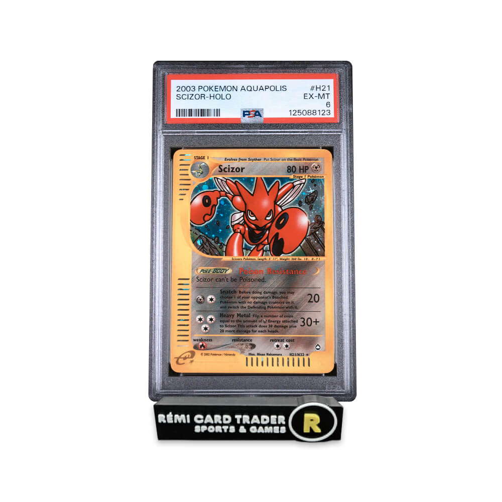 POKÉMON 2003 SCIZOR (AQUAPOLIS) #H21 PSA EX-MT 6