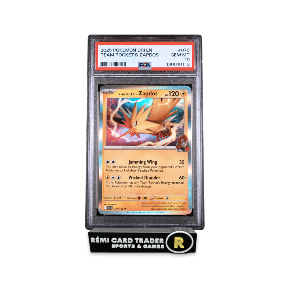 POKÉMON 2025 TEAM ROCKET'S ZAPDOS (DESTINED RIVALS) #070 PSA GEM MT 10
