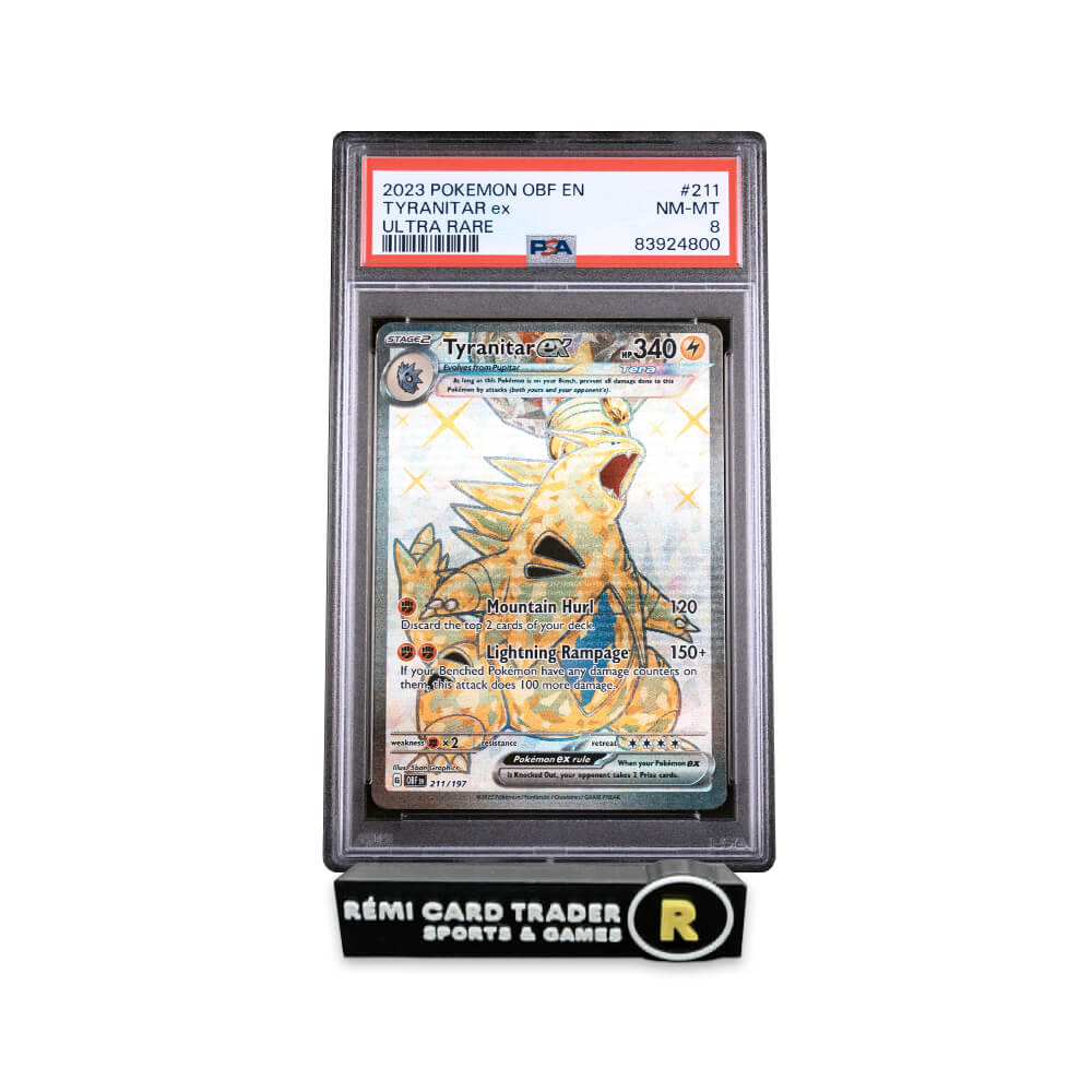 POKÉMON 2023 TYRANITAR EX (OBSIDIAN FLAMES) #211 PSA NM-MT 8