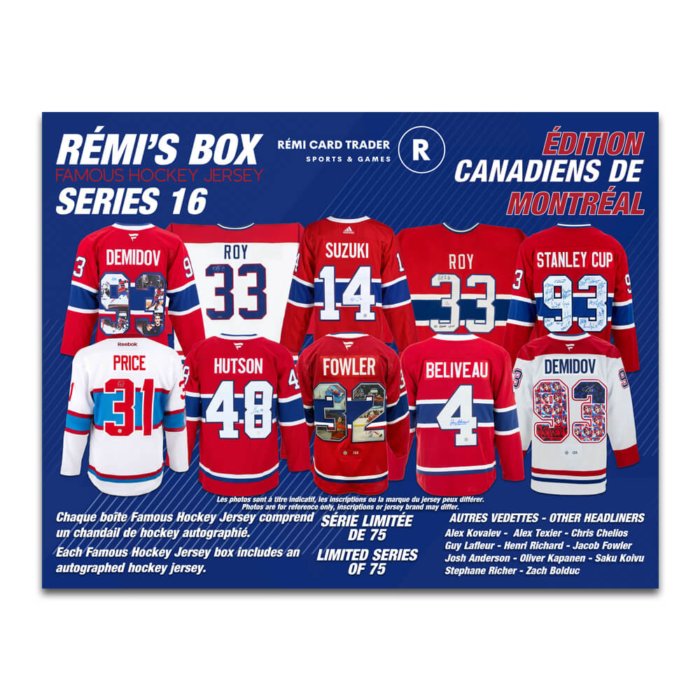 Rémi's Box Famous Hockey Jersey Series 16 (Montreal Canadiens Edition)