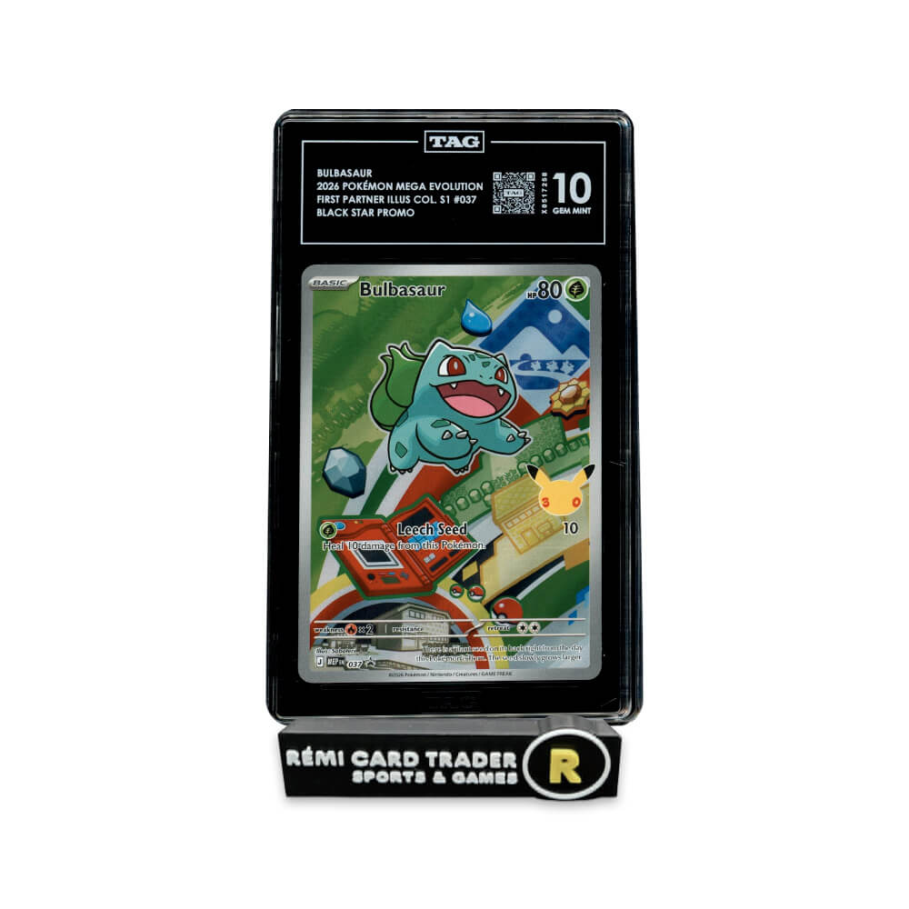 POKÉMON 2026 BULBASAUR ( FIRST PARTNER ILLUSTRATION COLLECTION SERIES 1) #037 TAG GEM MINT 10