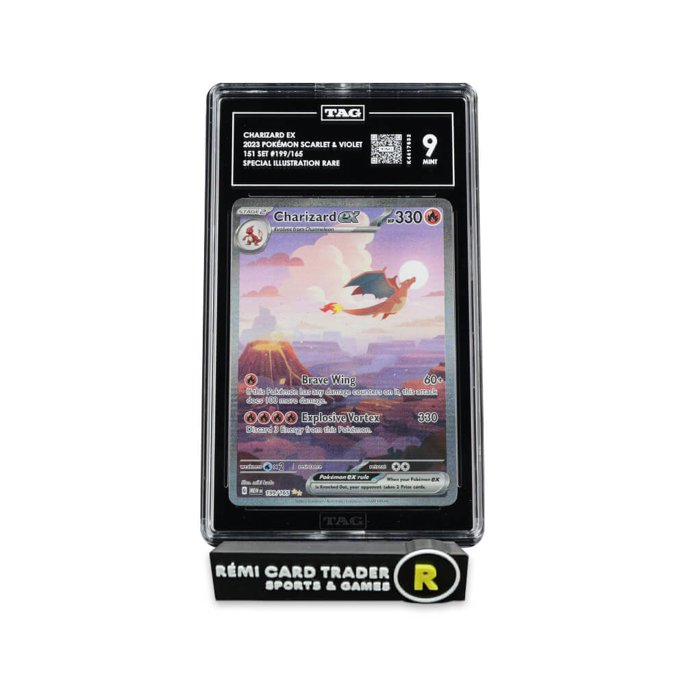 POKÉMON 2023 CHARIZARD EX (SCARLET & VIOLET 151 SET) #199 TAG MINT 9