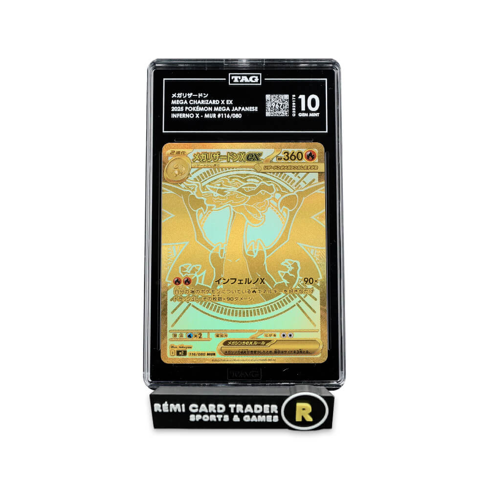 POKÉMON 2025 MEGA CHARIZARD X EX (JAPANESE INFERNO X) #116 TAG GEM MINT 10