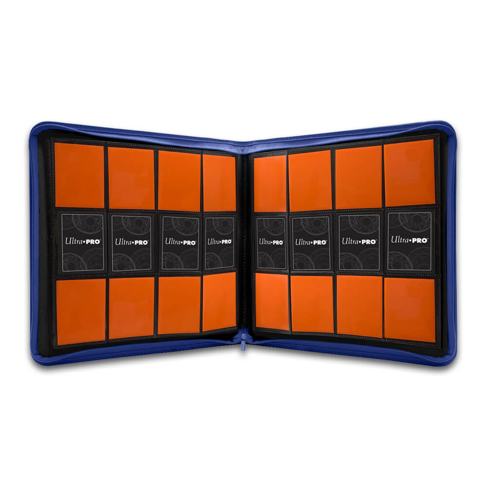 Ultra Pro Cartable Vivid PRO à 12 poches avec fermeture à glissière : Bleu