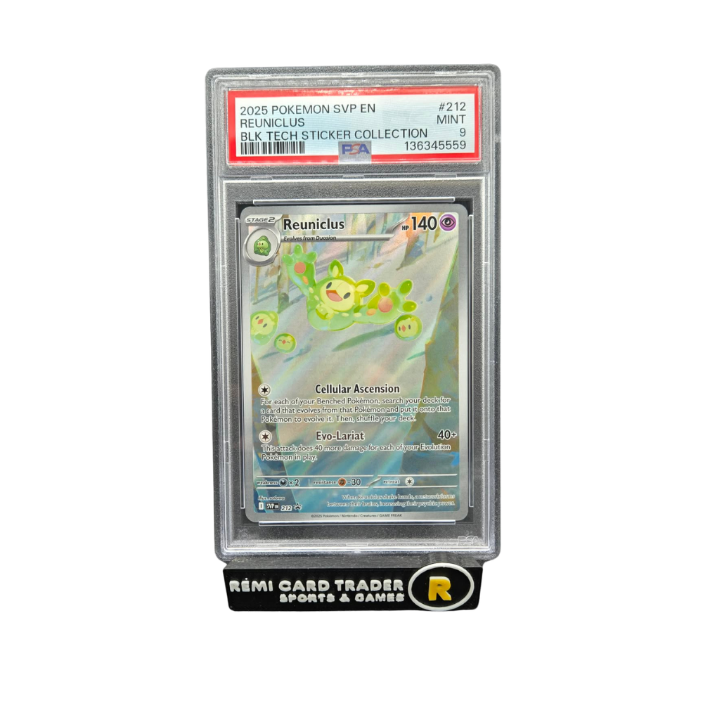POKÉMON 2025 REUNICLUS (BLACK TECH STICKER PROMO) #212 PSA MINT 9