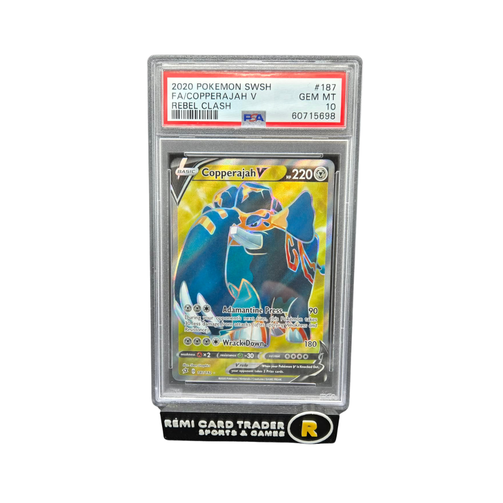 POKÉMON 2020 COPPERAJAH V (REBEL CLASH) #187 PSA GEM MT 10