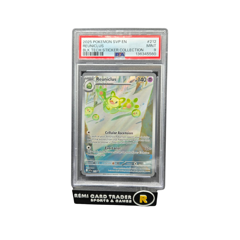 POKÉMON 2025 REUNICLUS (BLACK TECH STICKER PROMO) #212 PSA MINT 9