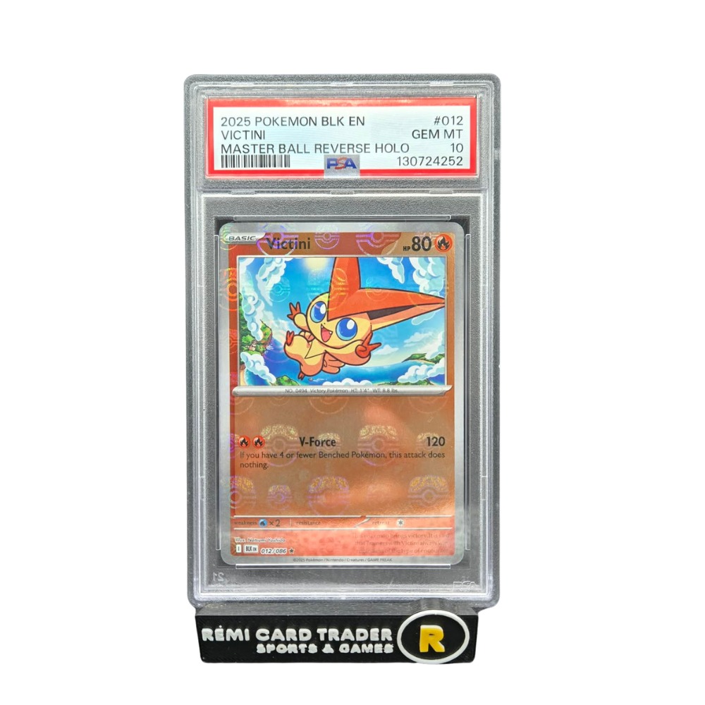 POKÉMON 2025 VICTINI MASTER BALL (BLACK BOLT) #012 PSA GEM MT 10