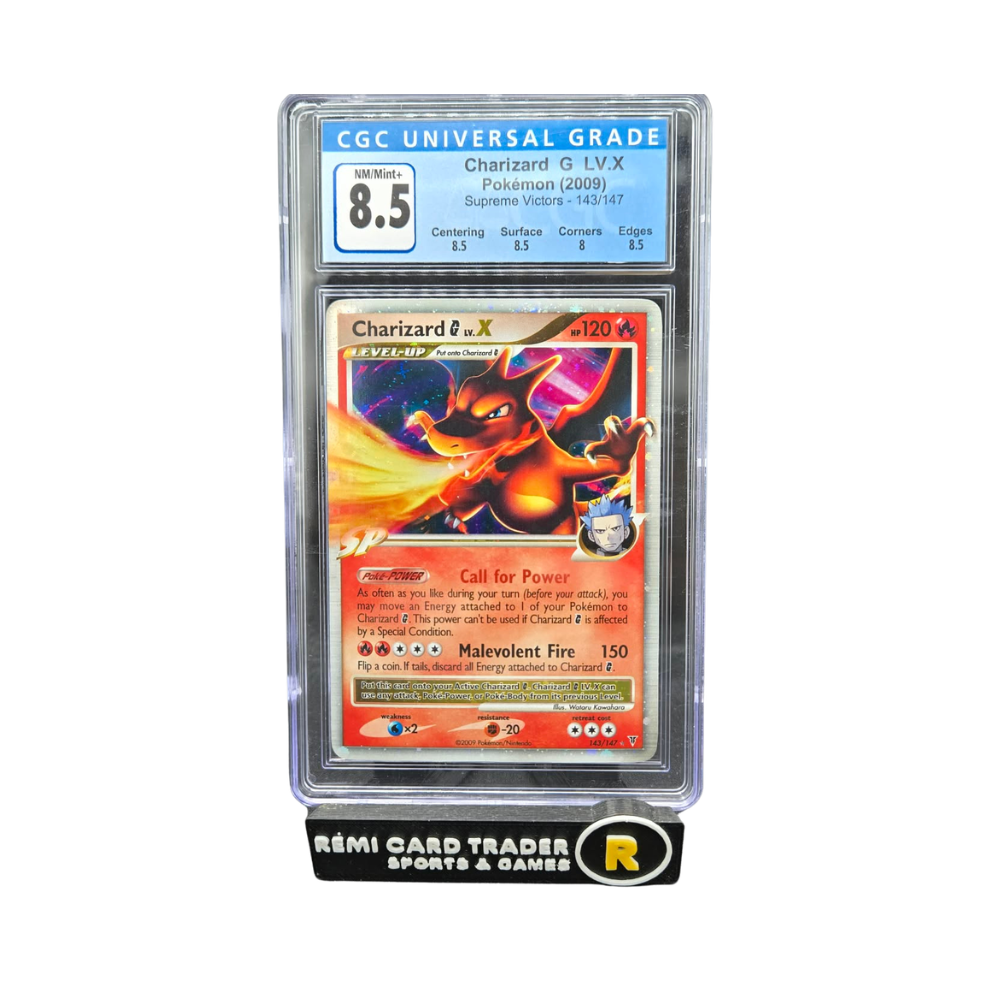 POKÉMON 2009 CHARIZARD G LV.X (SUPREME VICTORS) #143 CGC NM/MINT+ 8.5