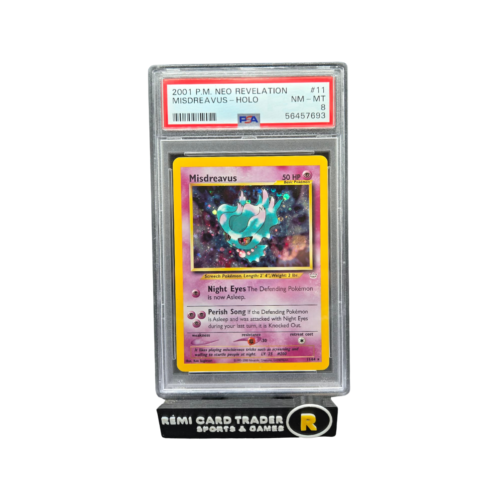POKÉMON 2001 MISDREAVUS HOLO (NEO REVELATION) #11 PSA NM-MT 8